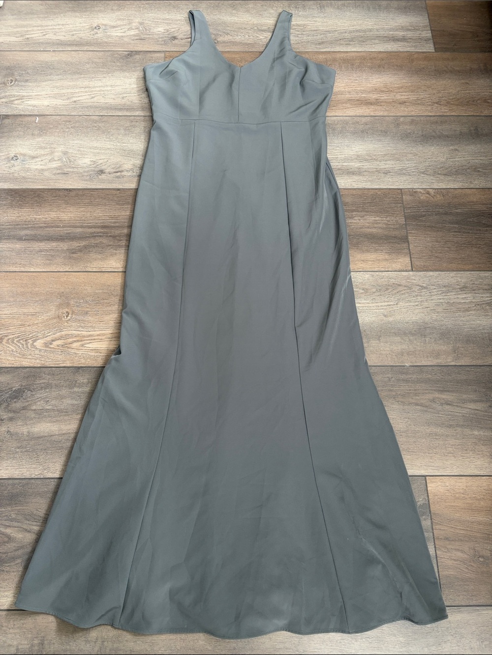 Show Me Your MuMu Morgan Gown Slate Gray Sleeveless Maxi Dress